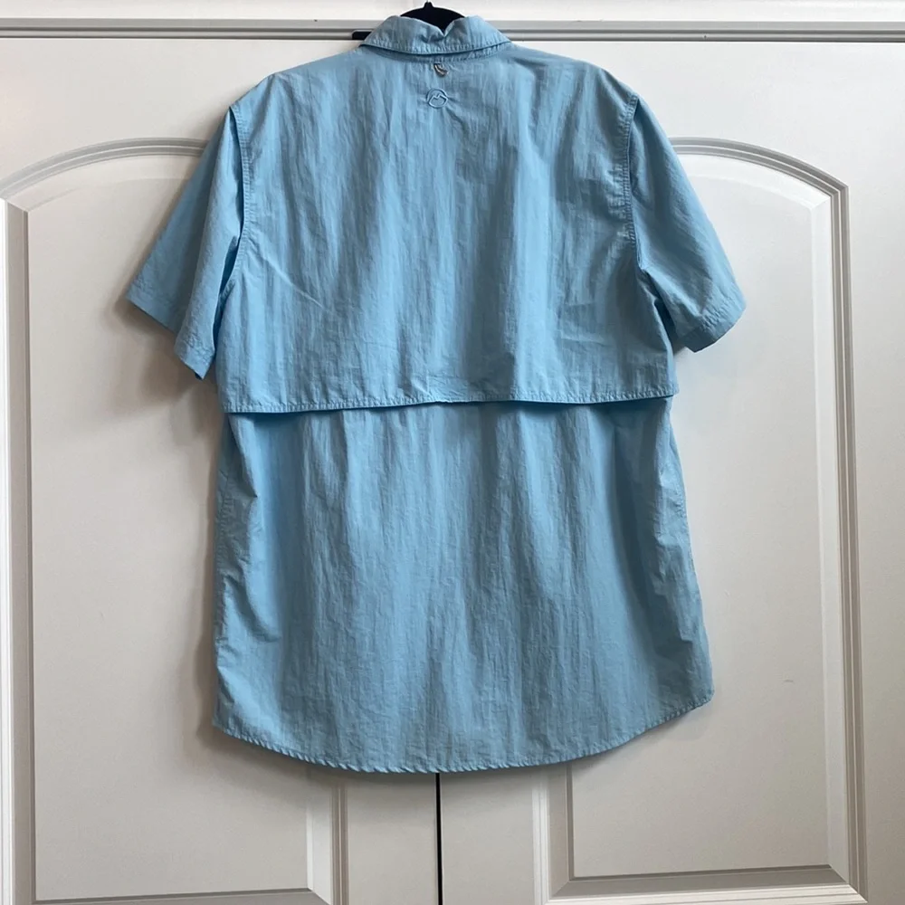 Magellan Light Blue Fishing Gear Short Sleeve Button Down Shirt - Picture 4 of 5